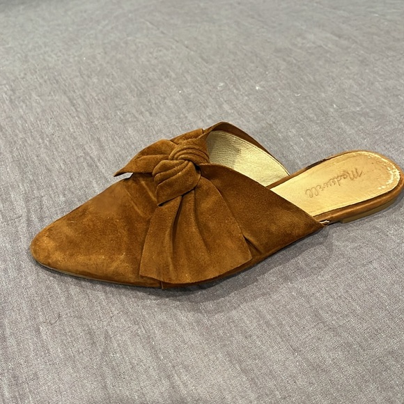 Madewell Remi Suede Bow Mule - rust - Picture 8 of 16